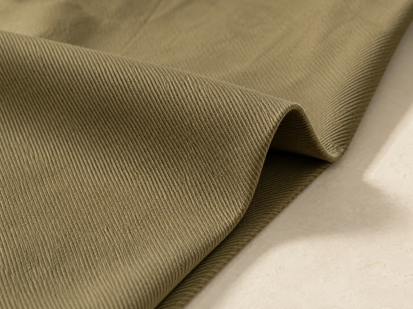 Stretch Twill fabric arranged for material selection