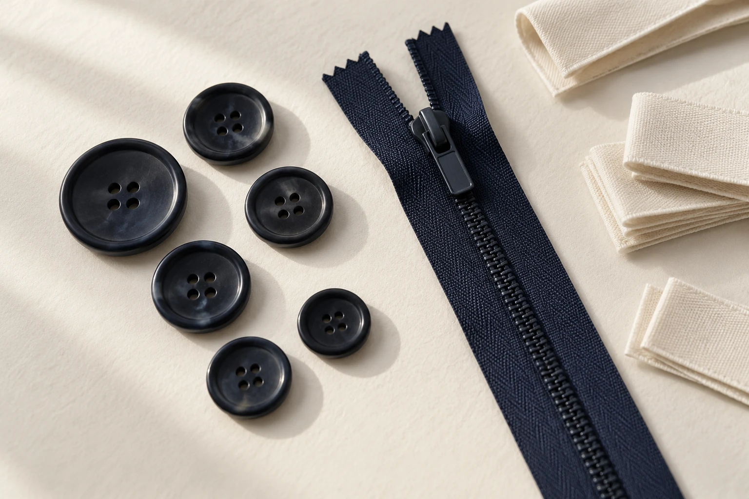 Closures and finishing components