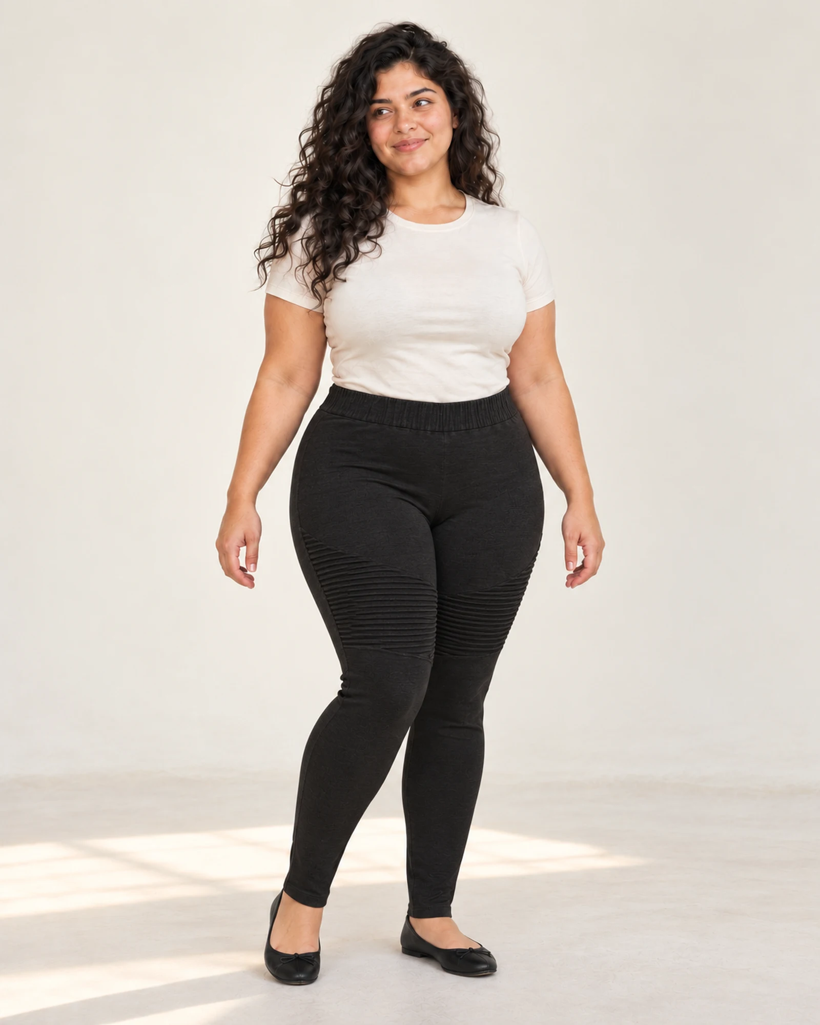 Elastic-Waist Slim Trousers, styling view, SKU 249