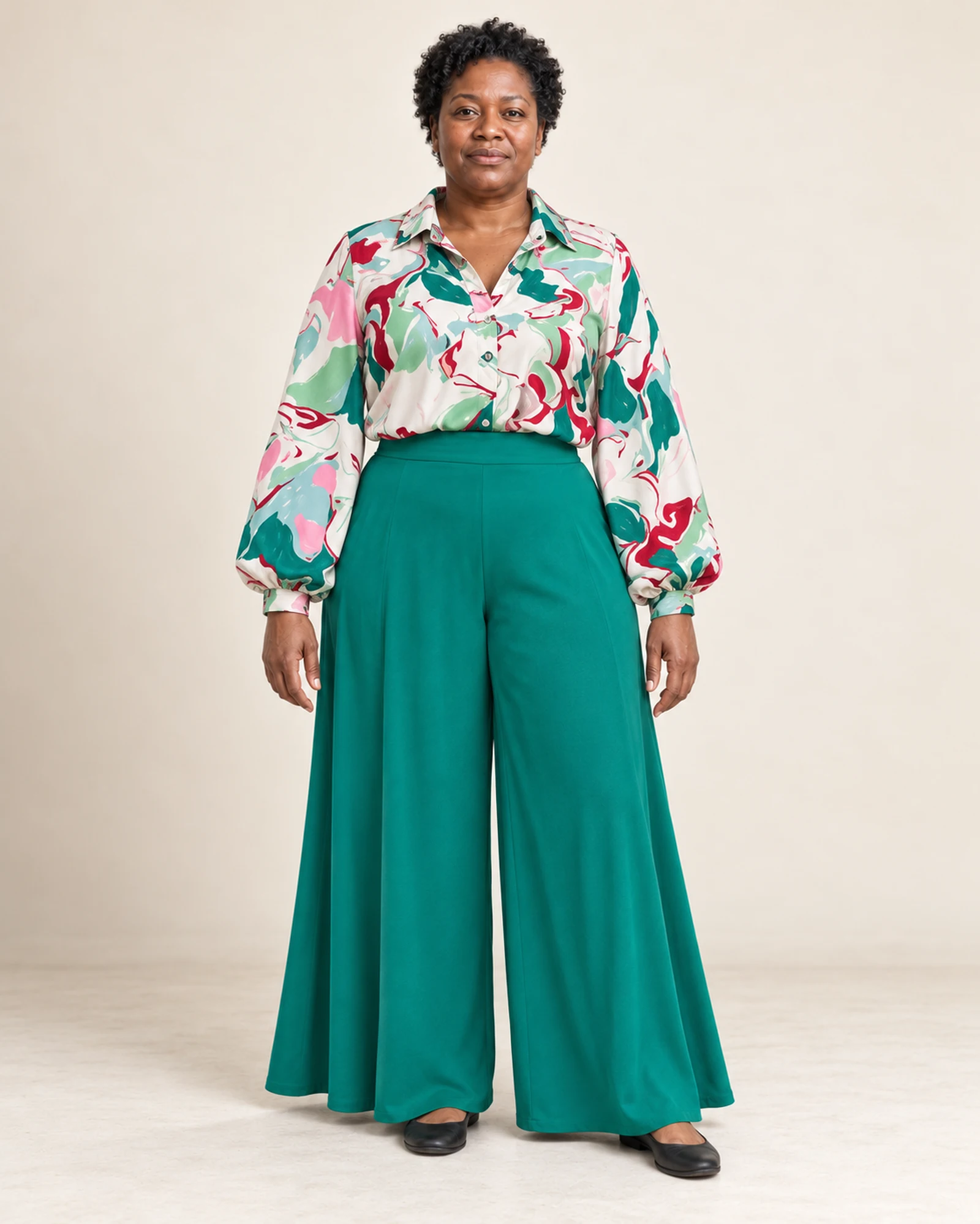 Floral Blouse & Long-Skirt Set, styling view, SKU 689914235631