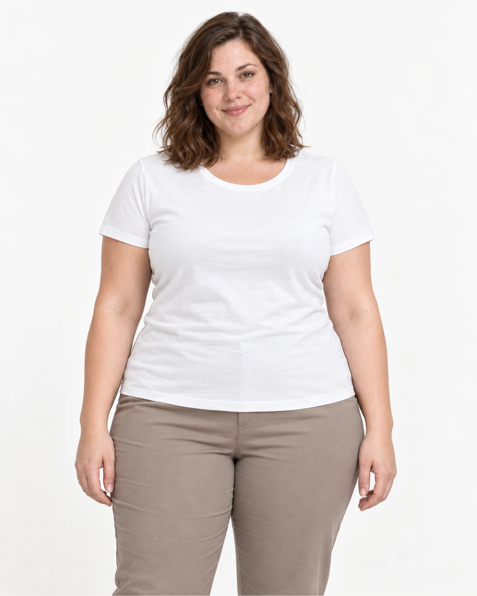 White Plain Round-Neck T-Shirt