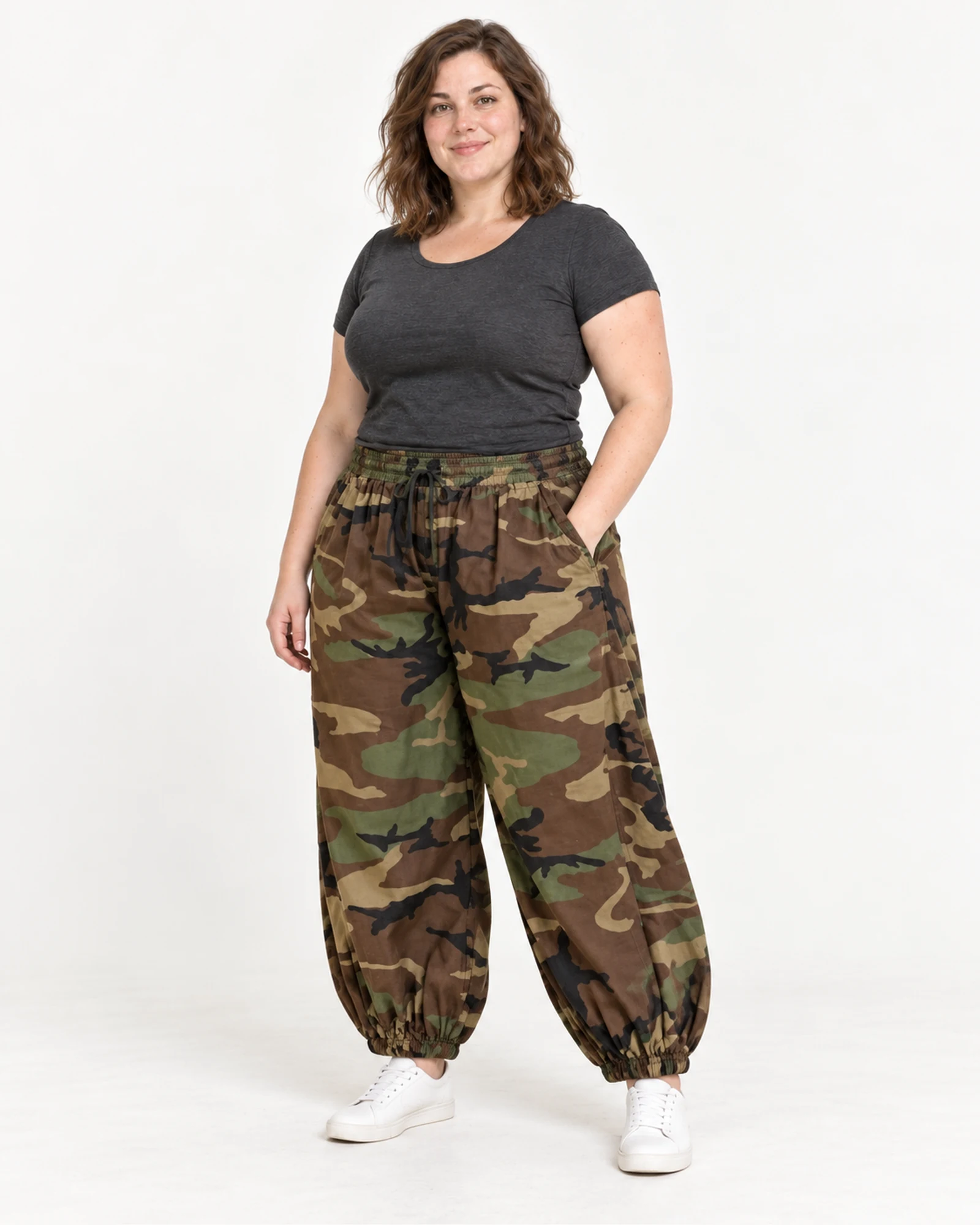 Camouflage Cargo Joggers, styling view, SKU 8164