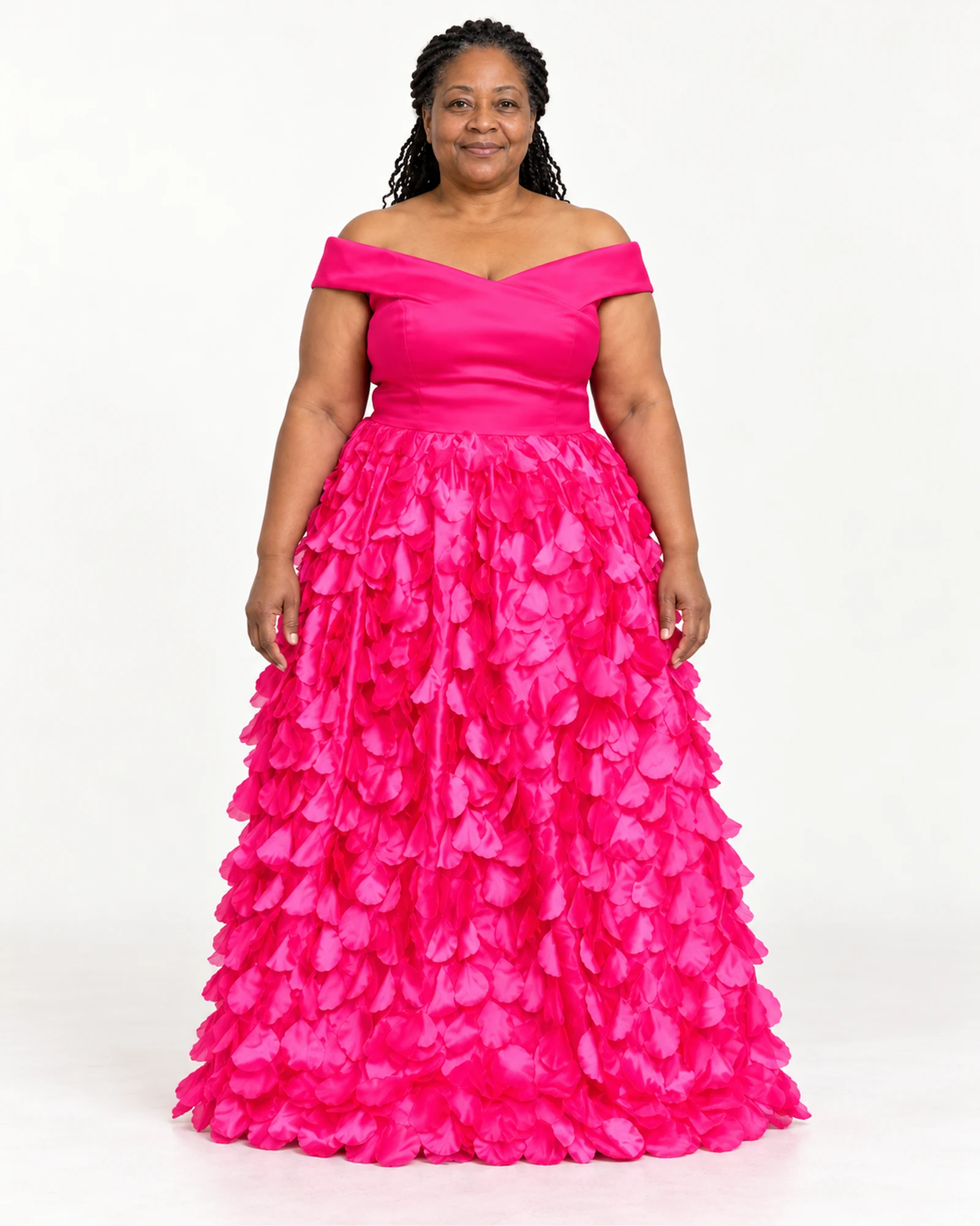 Off-Shoulder Textured Skirt Dress, styling view, SKU 862966793026
