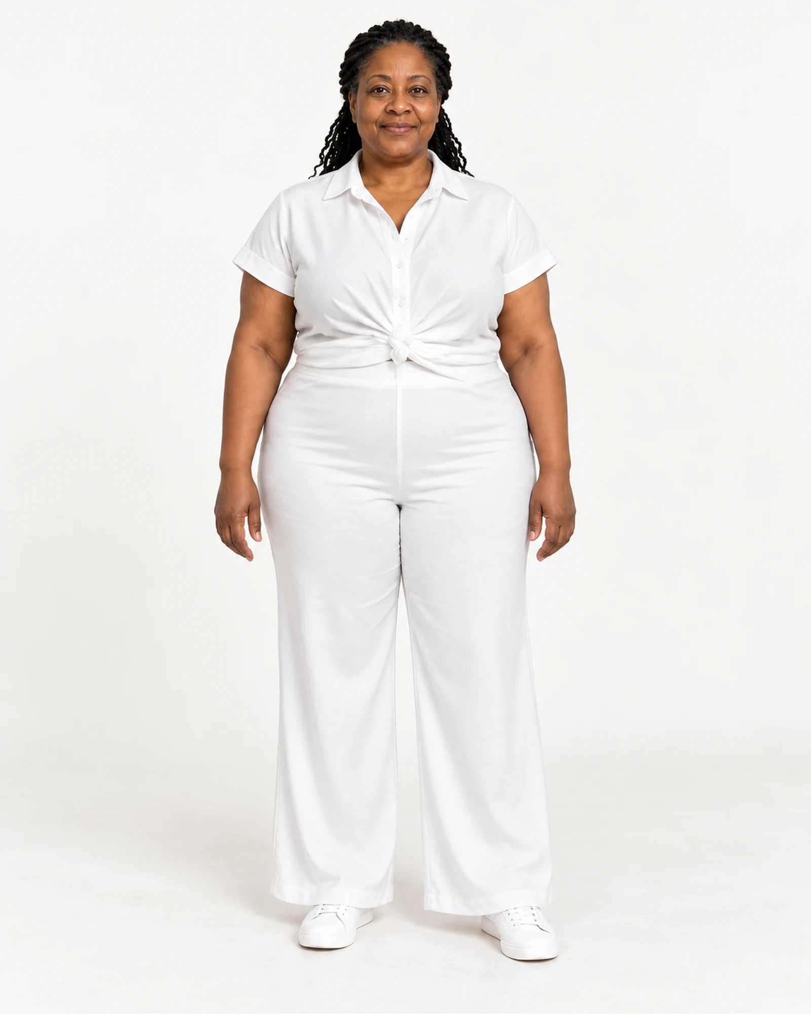 Tie-Front Shirt & Wide-Leg Set, styling view, SKU 916966448791