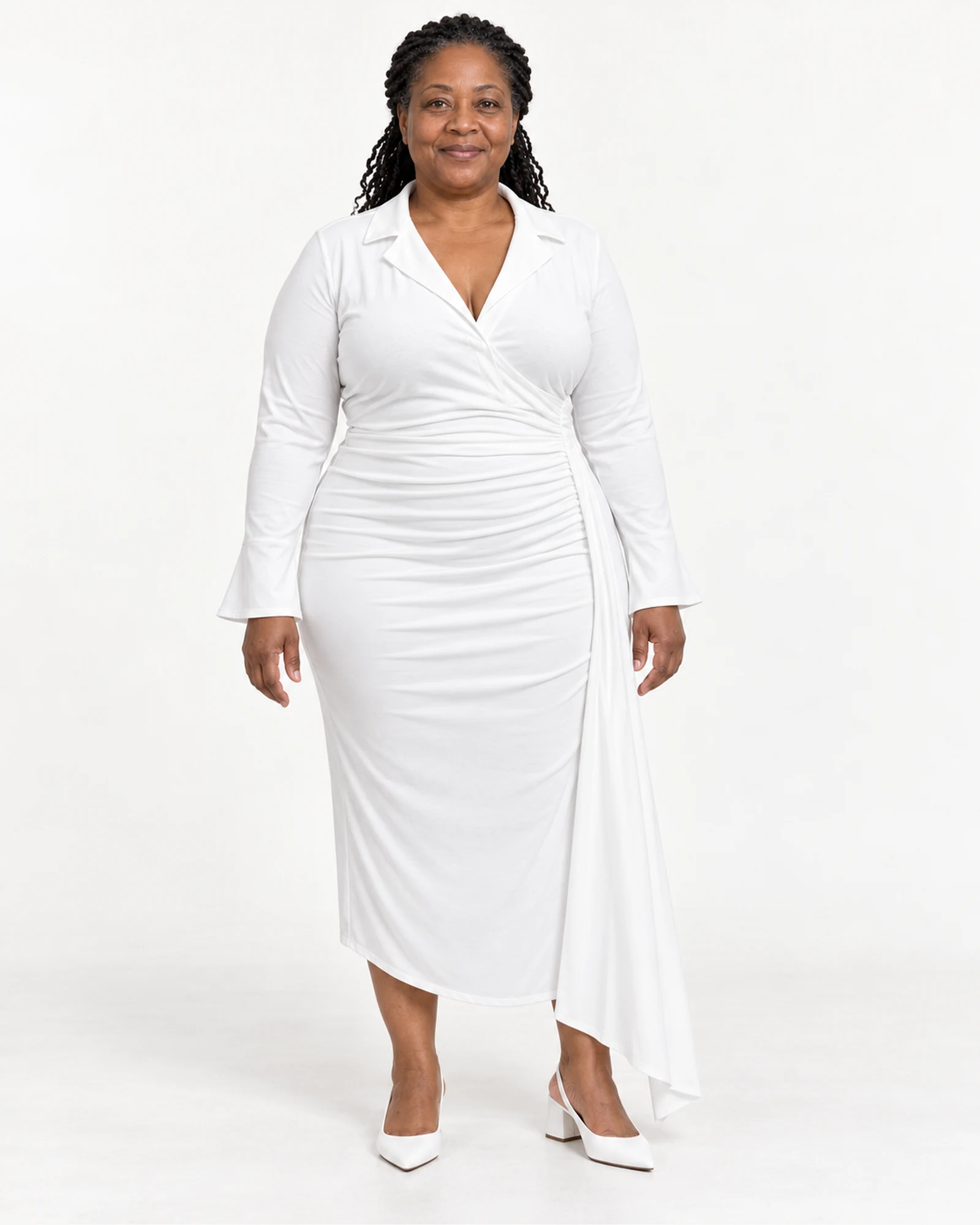 Ruched Shirt Dress, styling view, SKU 974553663567