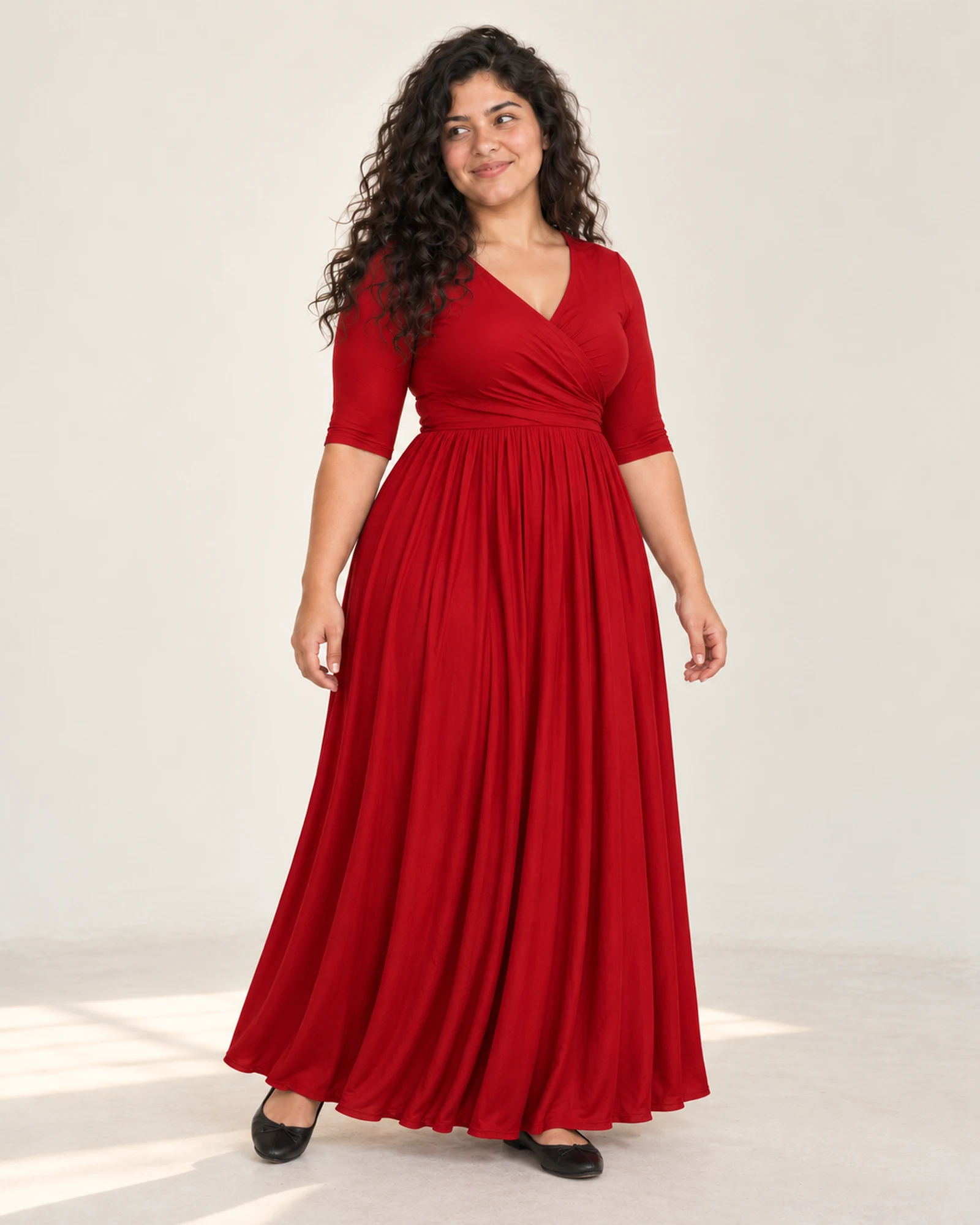 V-Neck Maxi Dress, styling view, SKU N7670