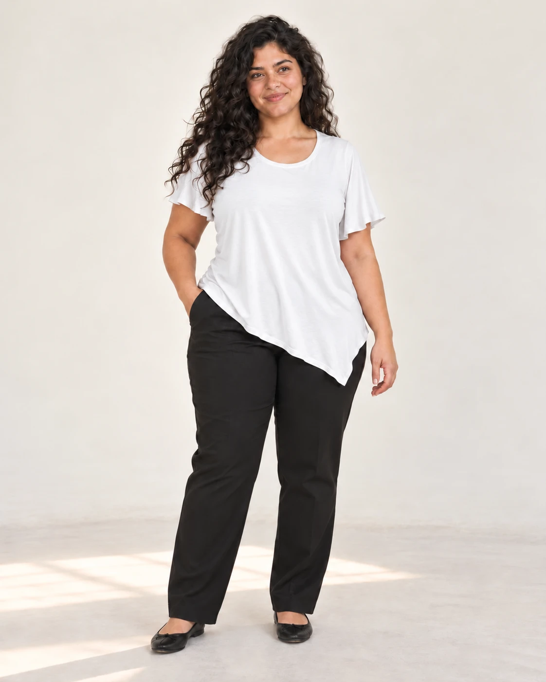 White top, front styling view; SKU 774515262059