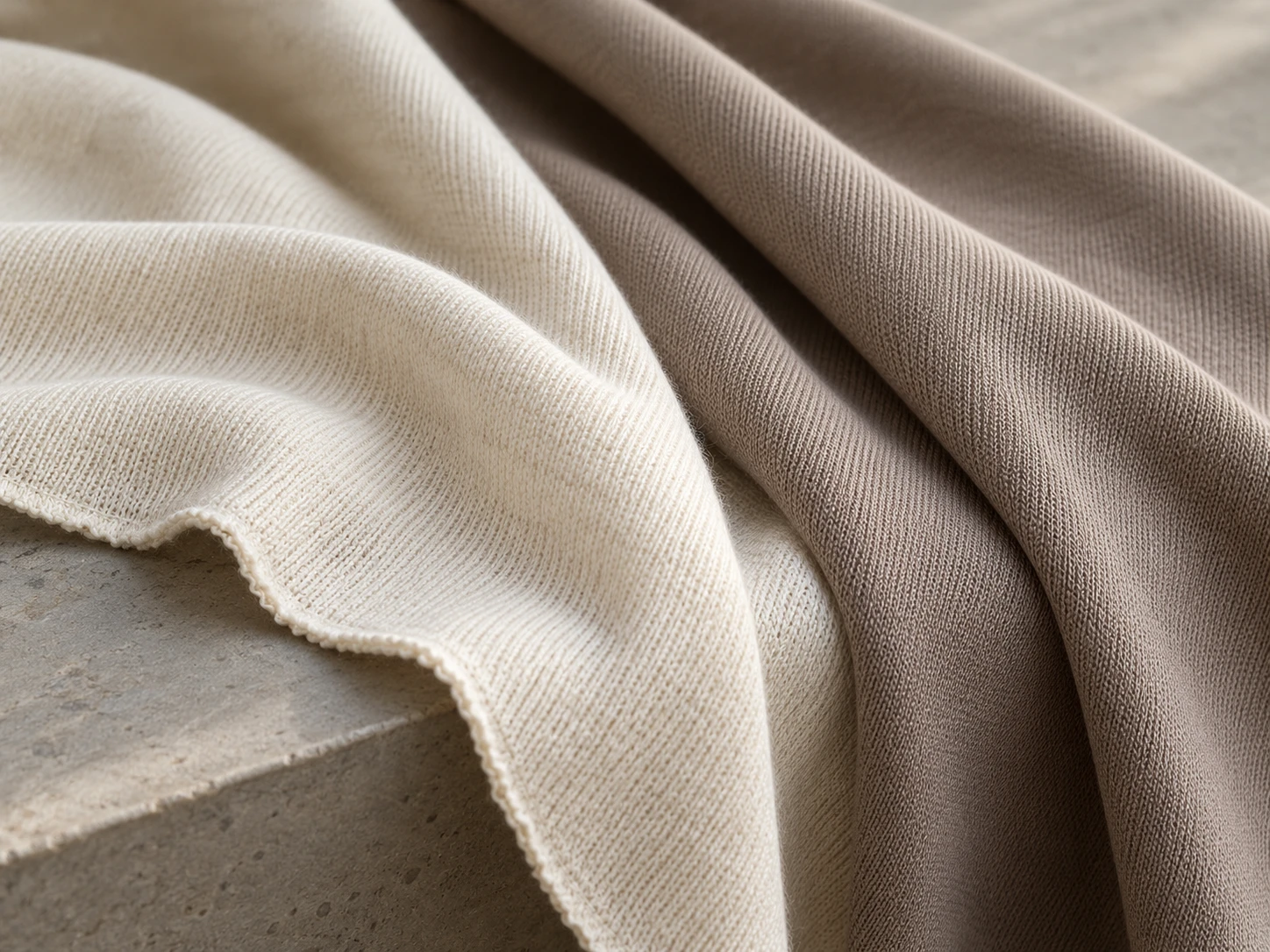 Cotton Single Jersey fabric arranged for material selection