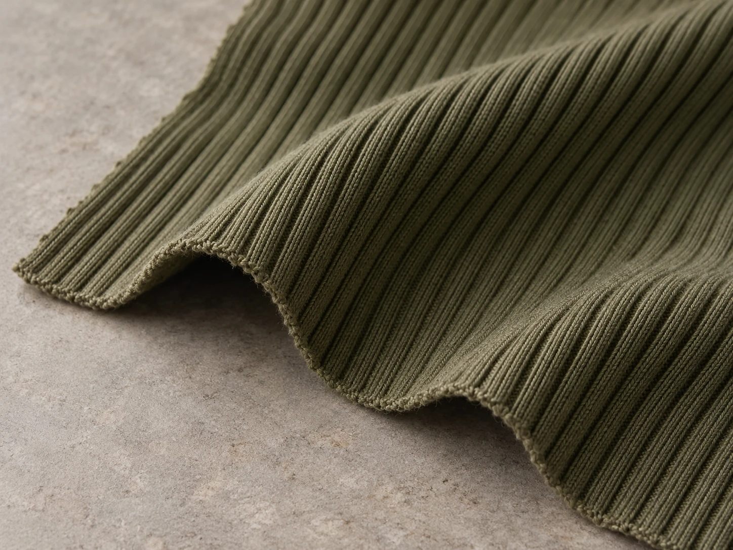 Rib Knit fabric arranged for material selection